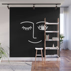 Wink (Black) Wall Mural Gallery Image 1