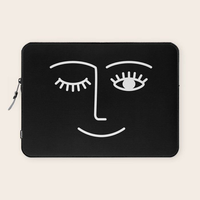 Wink (Black) Laptop Sleeve Gallery Image 1