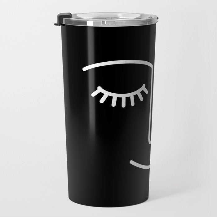Wink (Black) Travel Mug Gallery Image 3