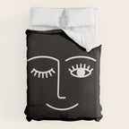Wink (Black) Duvet Cover Gallery Image 6