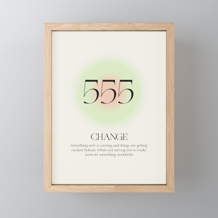 Angel Number 555 | Change Mini Art Print Gallery Image 1