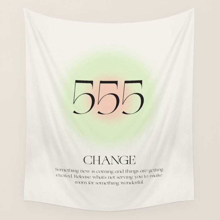 Angel Number 555 | Change Wall Tapestry Gallery Image 1