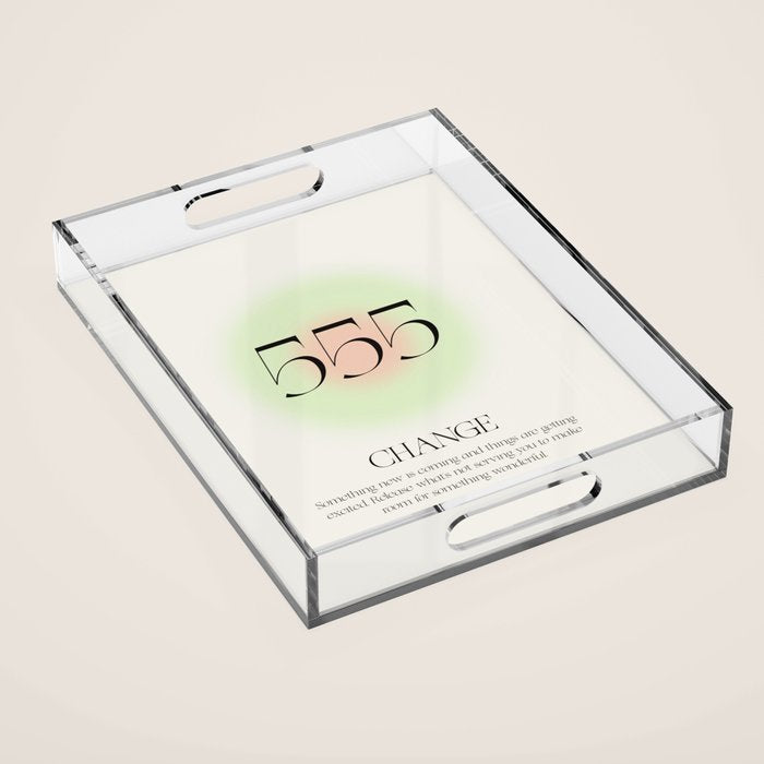 Angel Number 555 | Change Acrylic Tray Gallery Image 1
