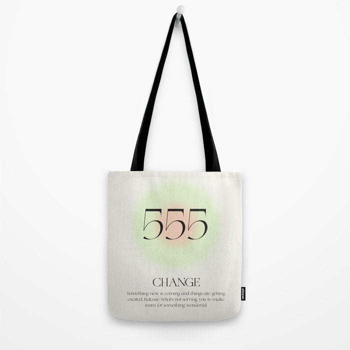Angel Number 555 | Change Tote Bag Gallery Image 2