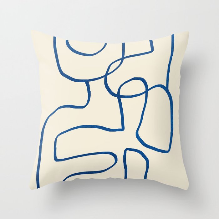 Abstract line art 16 Throw Pillow Gallery Image 1