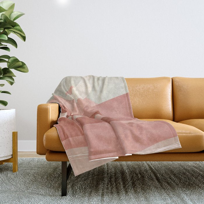 Reddish desert dunes moon Throw Blanket Gallery Image 1