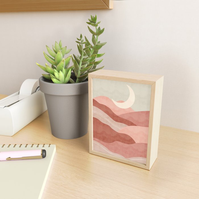 Reddish desert dunes moon Mini Art Print Gallery Image 2