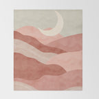 Reddish desert dunes moon Throw Blanket Gallery Image 2