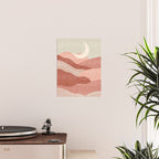 Reddish desert dunes moon Poster Gallery Image 2