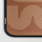 Geometric Lines in Terracotta and Beige 76 (Mid century Midern Rainbow Abstract) Laptop Sleeve Gallery Image 3