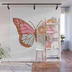 Vintage Floral Butterfly Wall Mural Gallery Image 1