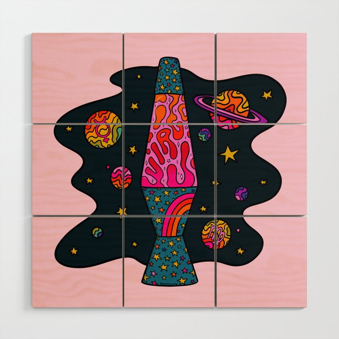 Virgo Lava Lamp Wood Wall Art Gallery Image 1