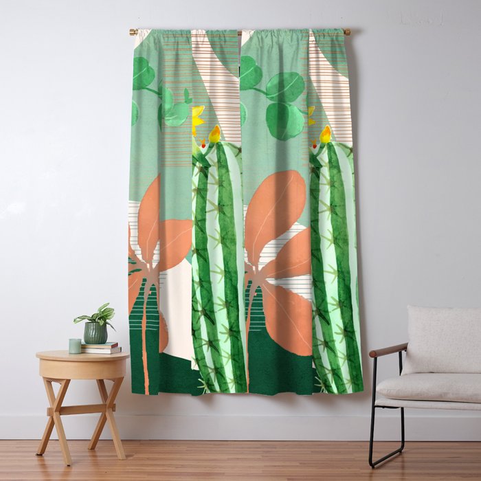 Cactus Garden 2 Window Curtain Gallery Image 1