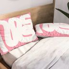 Pastel Pink Wiggle Run Pillow Sham Gallery Image 2
