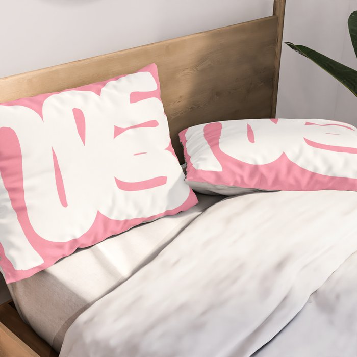 Pastel Pink Wiggle Run Pillow Sham Gallery Image 2