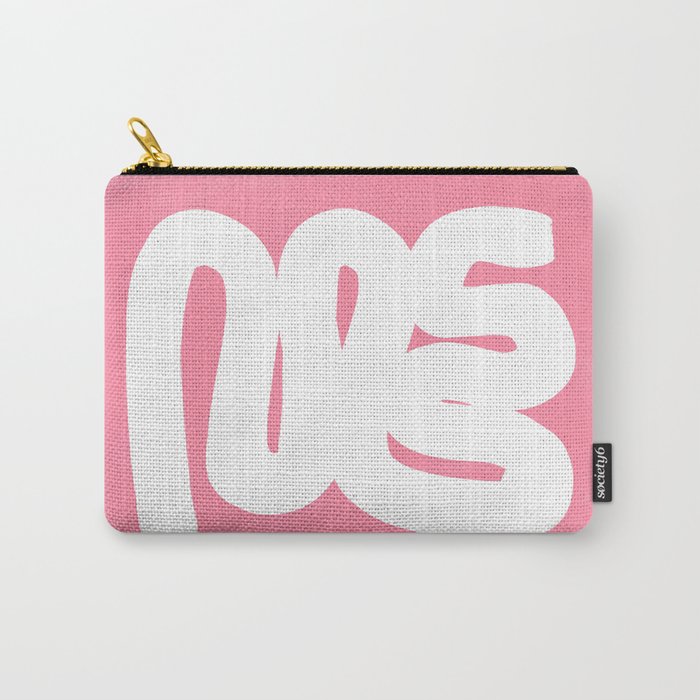 Pastel Pink Wiggle Run Carry All Pouch Gallery Image 1