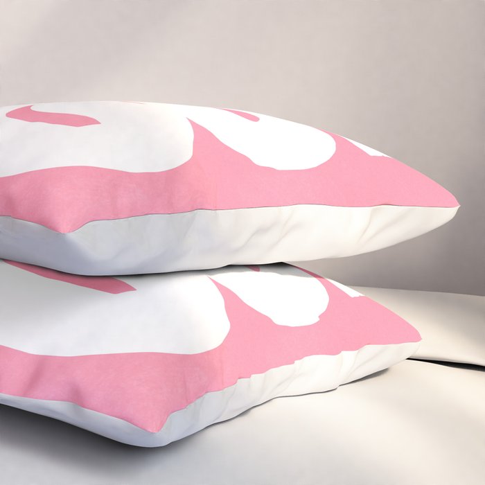 Pastel Pink Wiggle Run Pillow Sham Gallery Image 3