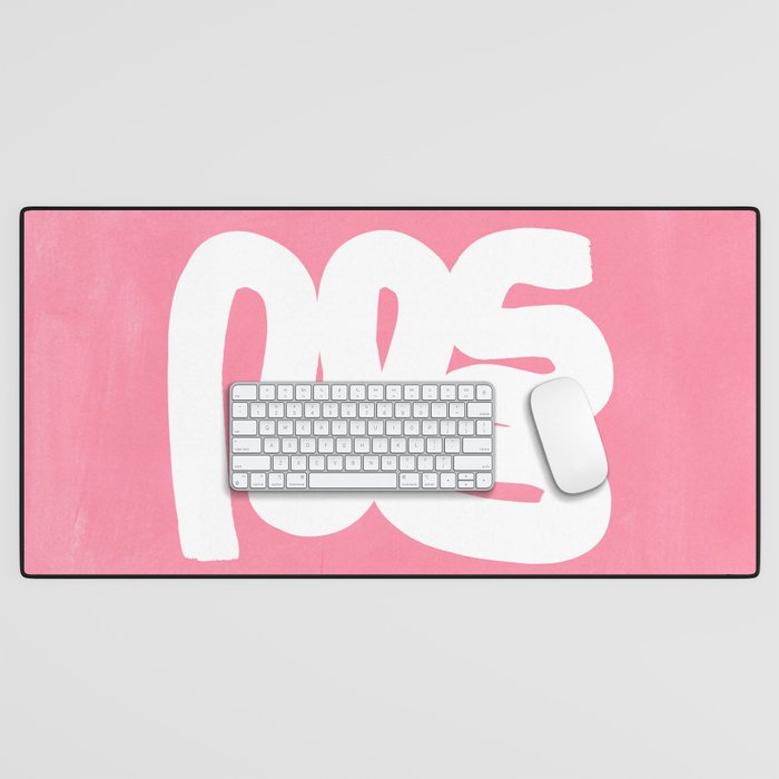 Pastel Pink Wiggle Run Desk Mat Gallery Image 1