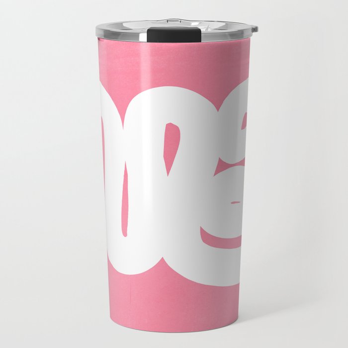 Pastel Pink Wiggle Run Travel Mug Gallery Image 1