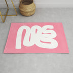 Pastel Pink Wiggle Run Rug Gallery Image 1
