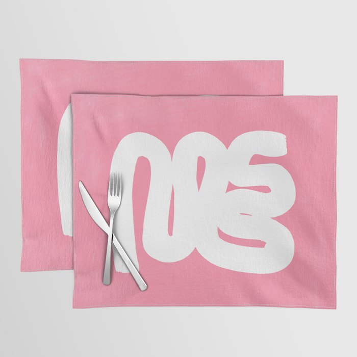 Pastel Pink Wiggle Run Placemat Gallery Image 1