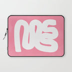 Pastel Pink Wiggle Run Laptop Sleeve Gallery Image 1
