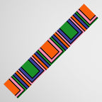 Colorful Retro Geometric Mod Portes Pattern II Orange Pink Green Blue  Table Runner Gallery Image 3