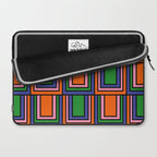 Colorful Retro Geometric Mod Portes Pattern II Orange Pink Green Blue  Laptop Sleeve Gallery Image 2