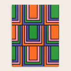 Colorful Retro Geometric Mod Portes Pattern II Orange Pink Green Blue  Notebook Gallery Image 4