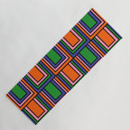 Colorful Retro Geometric Mod Portes Pattern II Orange Pink Green Blue  Yoga Mat Gallery Image 1