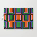 Colorful Retro Geometric Mod Portes Pattern II Orange Pink Green Blue  Laptop Sleeve Gallery Image 1
