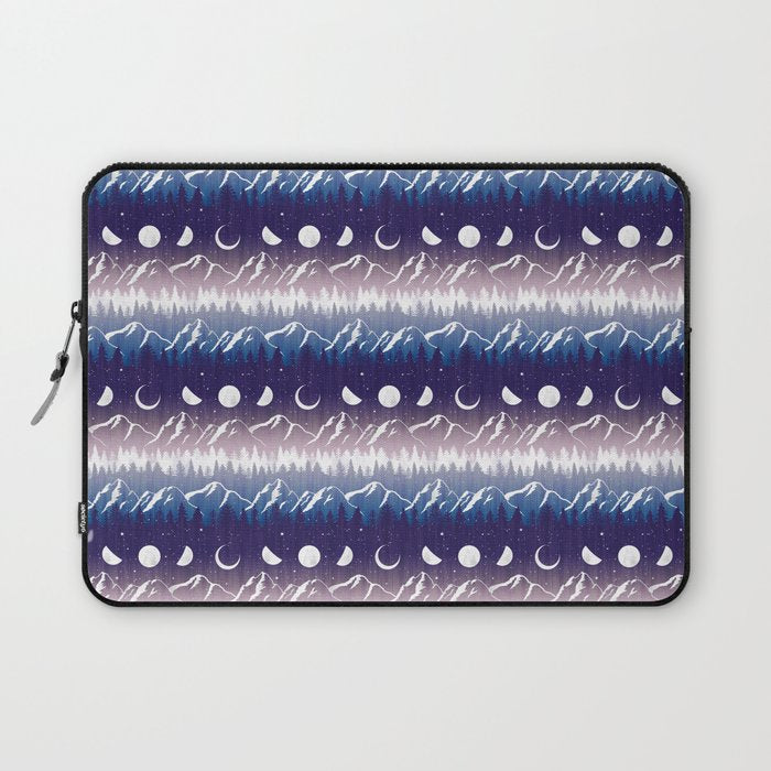 Mountains & Moons Stripe Laptop Sleeve Gallery Image 1
