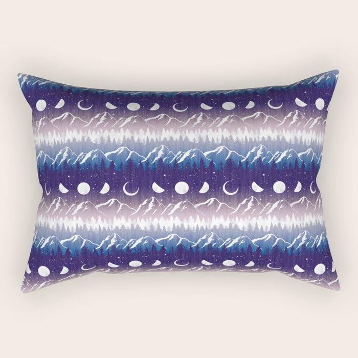 Mountains & Moons Stripe Rectangular Pillow Gallery Image 1