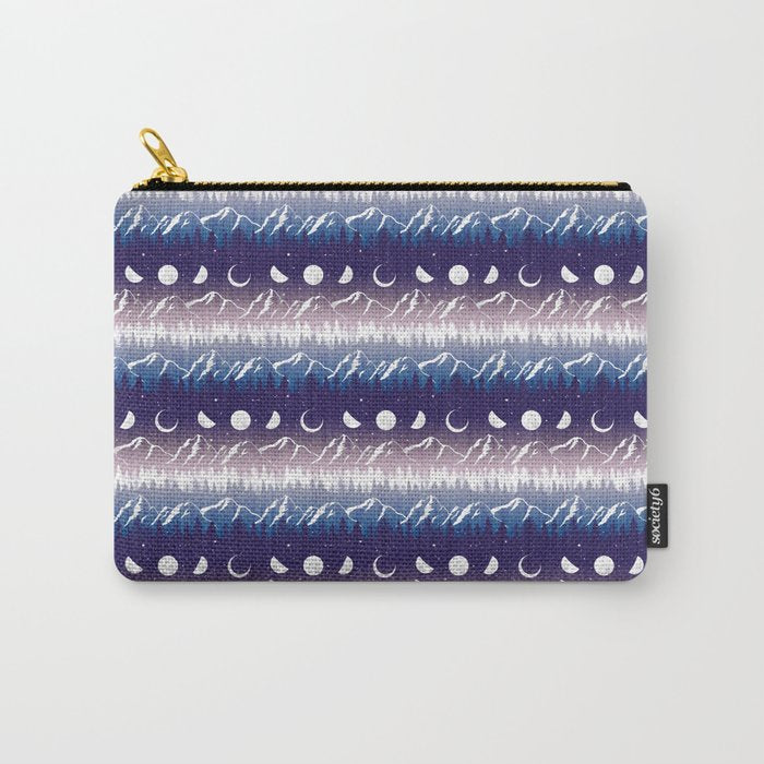 Mountains & Moons Stripe Carry All Pouch Gallery Image 1