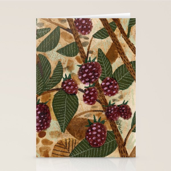In Season in Red Raspberry and Forest Green Stationery Card Gallery Image 2