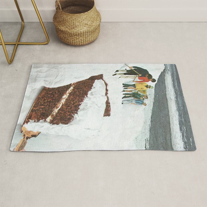 Glacier Calving Cake II - Dessert Snow Mountain Rug Gallery Image 1