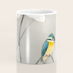 Kingfisher sitting on a lotus flower - Vintage Japanese Woodblock Print Art Coffee Mug Gallery Image 4