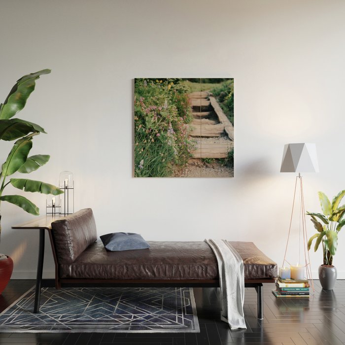 Wildflower Steps Wood Wall Art Gallery Image 2
