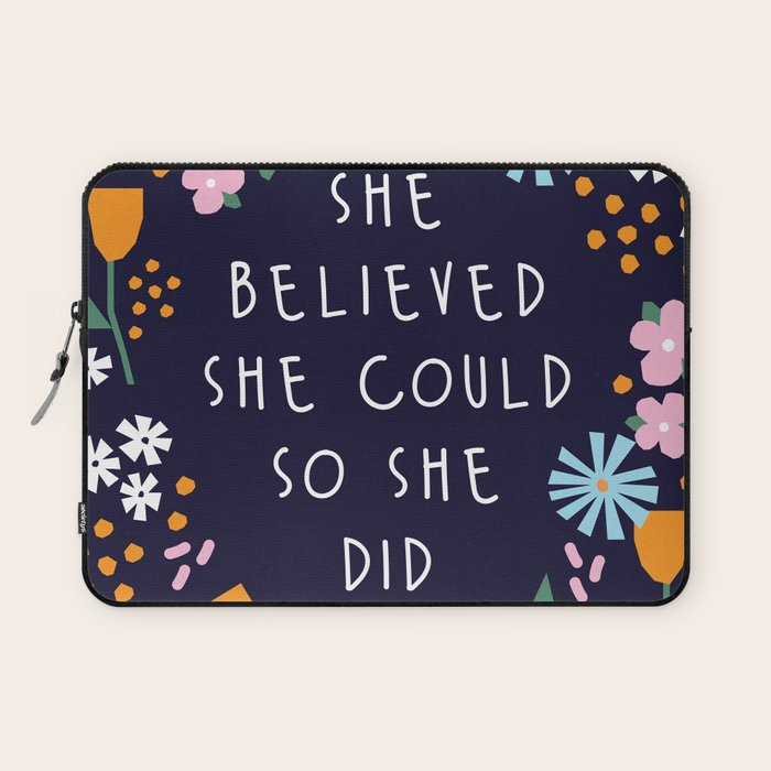 She believe she could so she did Laptop Sleeve Gallery Image 1