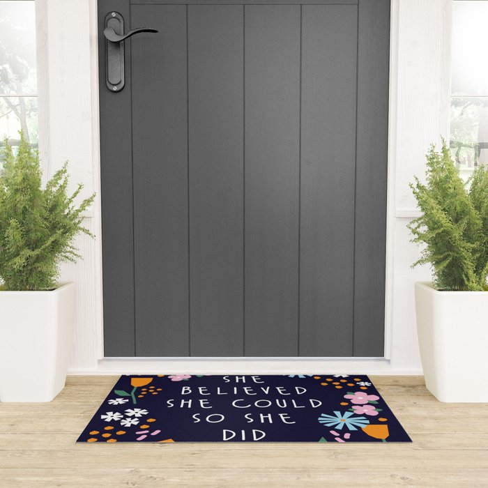 She believe she could so she did Welcome Mat Gallery Image 3