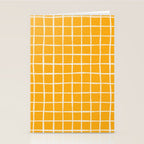 Criss Cross Stripes - Saffron Yellow Stationery Card Gallery Image 2
