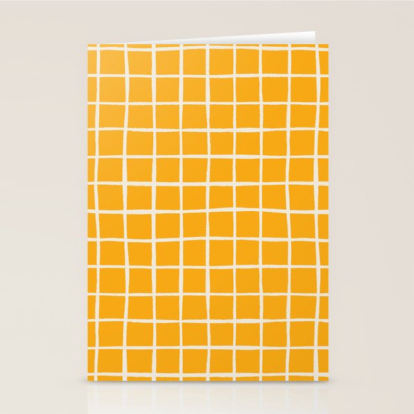 Criss Cross Stripes - Saffron Yellow Stationery Card Gallery Image 2