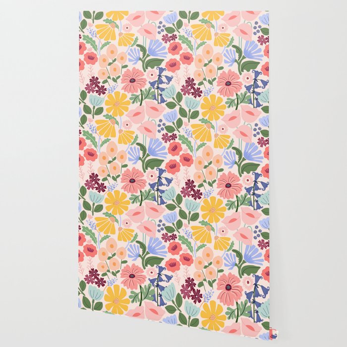 Meadow muse - pink Wallpaper Gallery Image 2