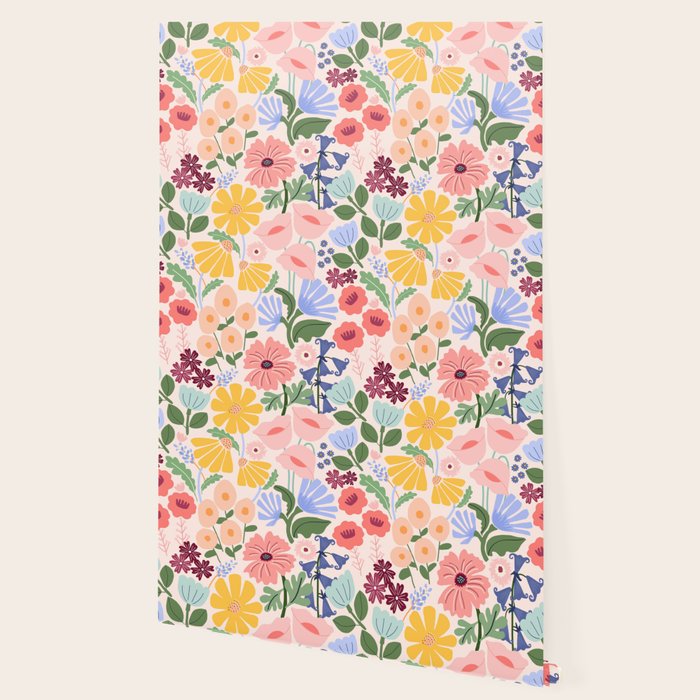 Meadow muse - pink Wallpaper Gallery Image 2
