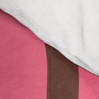 Modern Retro Liquid Swirl Abstract Pattern in Eclectic Pink and Brown Comforter Gallery Image 4