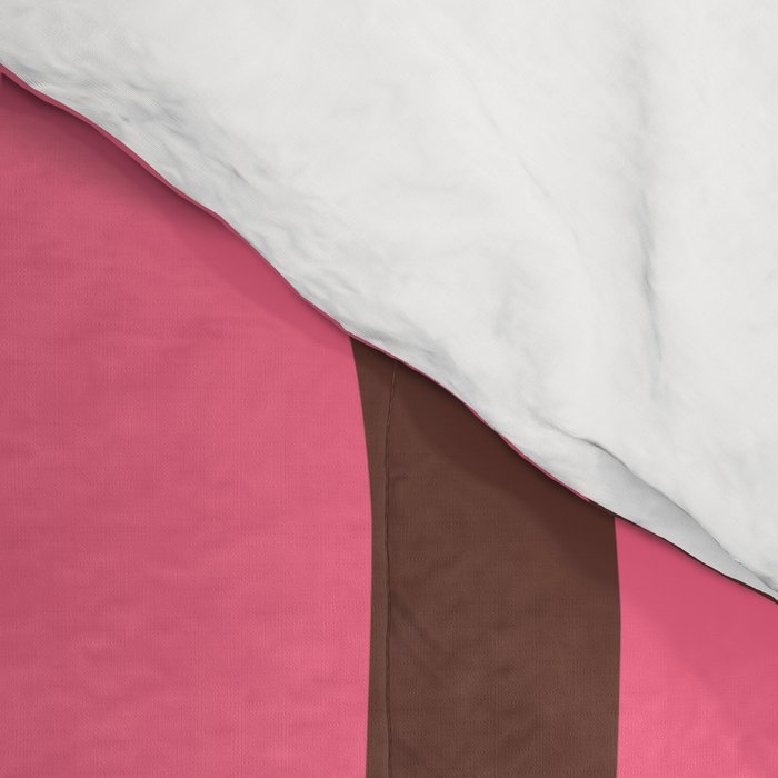 Modern Retro Liquid Swirl Abstract Pattern in Eclectic Pink and Brown Comforter Gallery Image 4