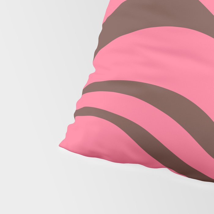 Modern Retro Liquid Swirl Abstract Pattern in Eclectic Pink and Brown Pillow Sham Gallery Image 4