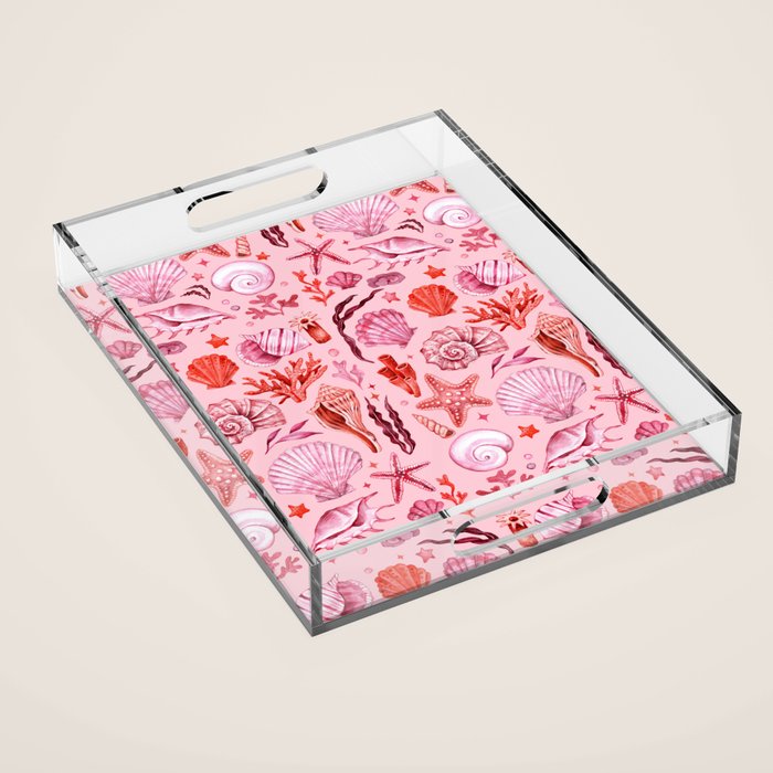 Girly Seashells Party Acrylic Tray Gallery Image 1
