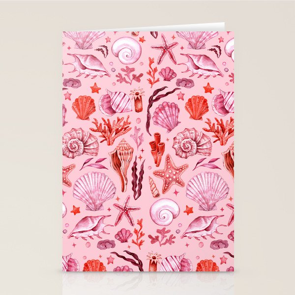 Girly Seashells Party Stationery Card Gallery Image 2