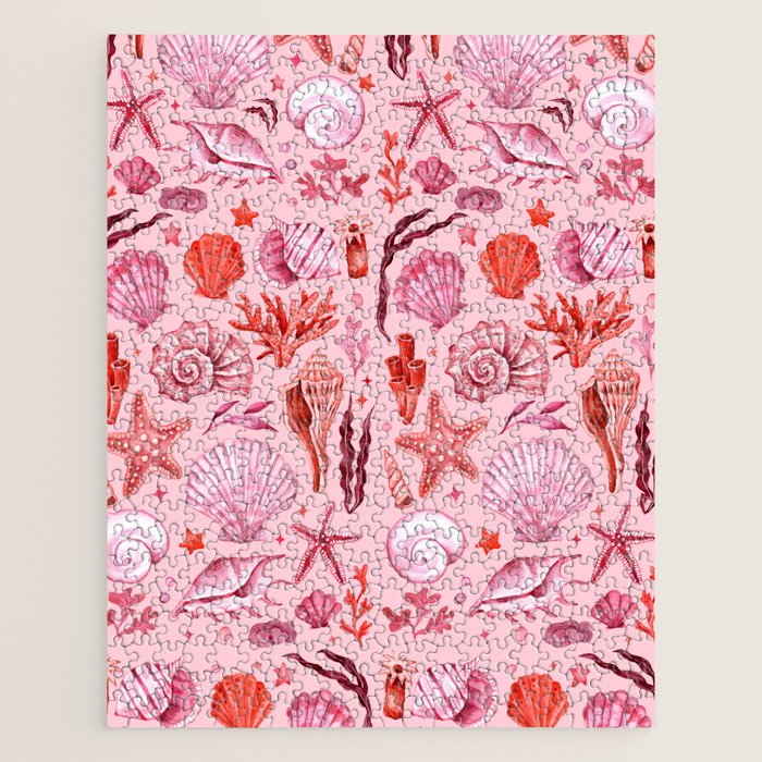 Girly Seashells Party Jigsaw Puzzle Gallery Image 1